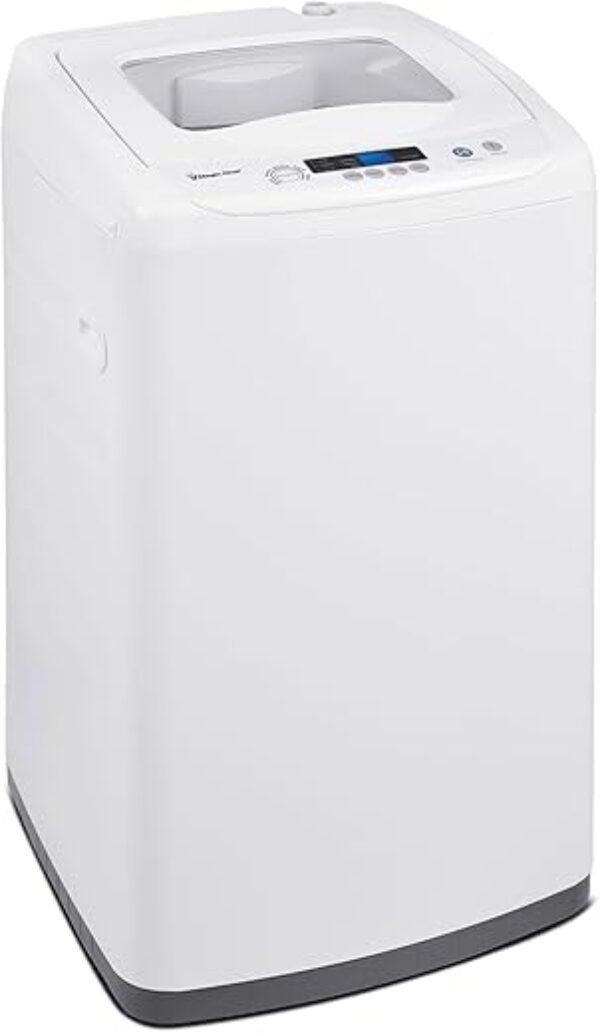 Magic Chef Top Load Compact Washer with LED Display, 6 Cycles, Delay Start Function, 3 Water Levels & 3 Temperature Settings, White, 0.9 Cubic Feet