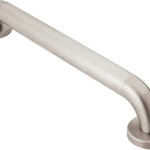 Moen Peened Slip-Resistant Finish Bathroom Safety 18-Inch Grab Bar with Concealed Screws for Elderly or Handicapped, R8918P