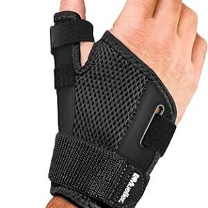 MUELLER Sports Medicine Adjust-to-Fit Thumb Stabilizer, Spica Splint, Thumb Pain Relief Brace for Men and Women, Ideal for De Quervain's Tenosynovitis, Arthritis, Sprains, Fits Right or Left