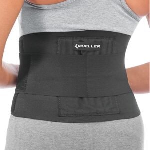 MUELLER Sports Medicine Adjustable Back Brace, Back Pain Relief Support for Men and Women, Ideal for Upper and Lower Back Pain, Sciatica, Scoliosis, Black