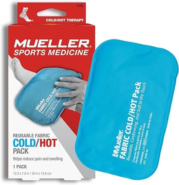 MUELLER Sports Medicine Reusable Fabric Cold & Hot Pack, Ice Pack for Injuries and Pain Relief, Blue