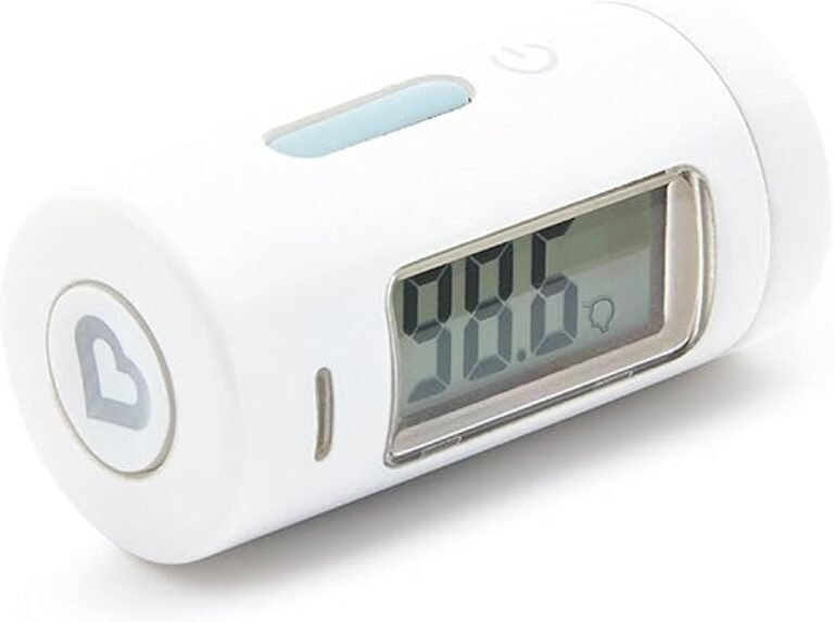 Munchkin® Forehead Baby Thermometer for Newborns, Kids and Adults, No Touch, Infrared, Fast 1 Second Digital Reading, Travel Case, White