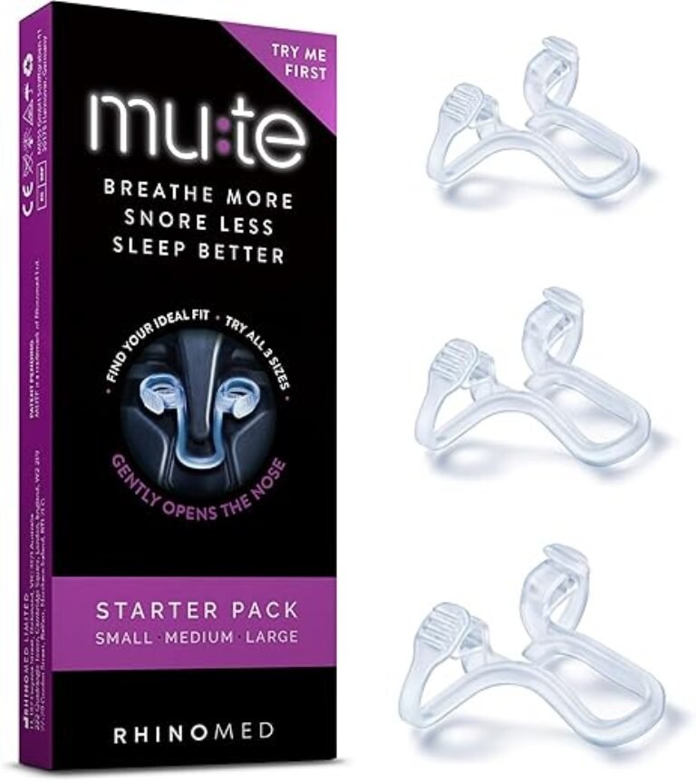 Mute Nasal Dilator for Snore Reduction - Anti-Snoring Aid Solution - Breathing Aids for Better Sleep - Comfortable Nose Vents to Improve Airflow (Starter, 3-Pk)