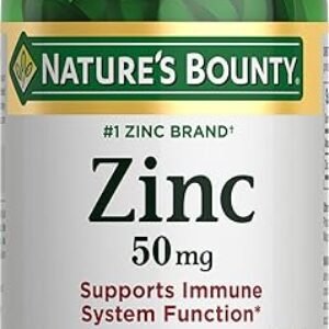 Nature's Bounty Zinc, Immune Support, 50 mg, Caplets, 100 Ct