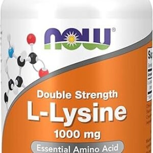 NOW Foods Supplements, (L-Lysine Hydrochloride) 1,000 mg, Double Strength, Amino Acid, 100 Tablets