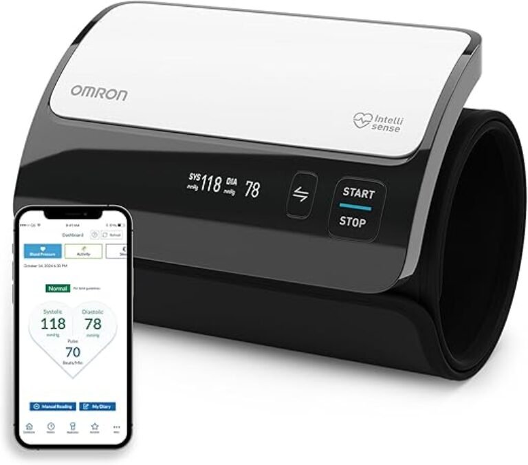 OMRON Evolv Bluetooth Wireless Upper Arm Blood Pressure Monitor - Clinically Validated Blood Pressure Arm Cuff - One-Piece Portable Monitor