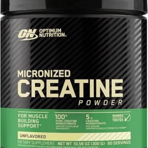 Optimum Nutrition Micronized Creatine Monohydrate Powder, Unflavored, 60 Servings, 300 Grams (Packaging May Vary)