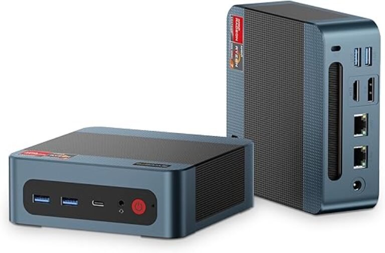 P3 Lite Mini PC Gaming Computers Ryzen 7 6800H, Radeon 680M Graphics, 24GB DDR5 RAM, 1TB PCIe 4.0x4 SSD,Triple Display (HDMI/DP/USB4),USB4 8K 60Hz,WiFi 6E,BT5.2,Dual 2.5GbE LAN