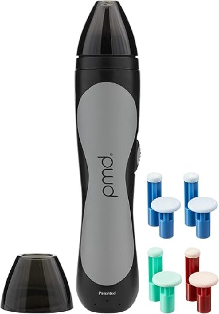 PMD Beauty Personal Microderm Man - At-Home Microdermabrasion Machine with Kit for Face & Body - Exfoliating Crystals and Vacuum Suction for Bold and Striking Skin