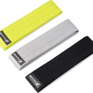 ProsourceFit Fabric Loop Resistance Bands Set with Anti-Slip Grip, Mini Workout Bands for Fitness Training to Tone Legs, Glutes and Booty