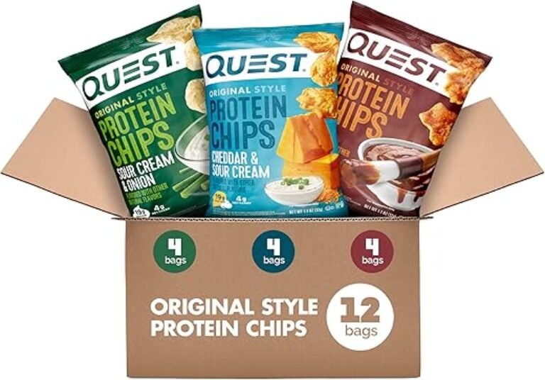Quest Nutrition Protein Chips Variety Pack, BBQ, Cheddar & Sour Cream, Sour Cream & Onion, High Protein, Low Carb, 1.1 oz (Pack of 12)