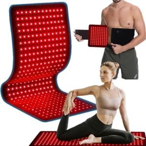 Red Light Therapy for Body, 31.5" x 11.8" Infrared Light Therapy Belt with 360 LEDs, 660nm Red Light & 850nm Infrared Light Therapy Mat with Timer for Back Shoulder Waist Muscle Pain Relief