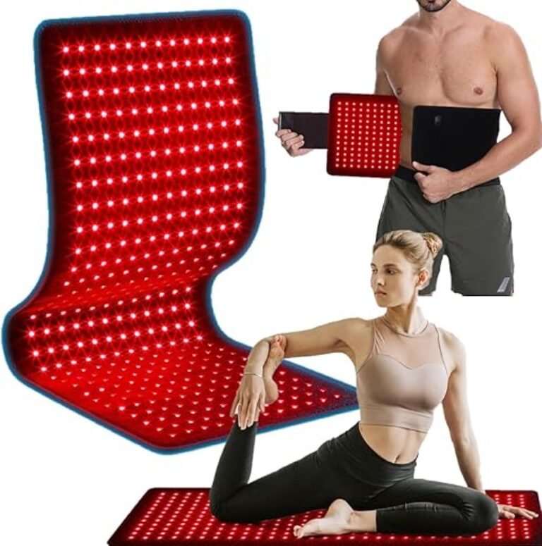 Red Light Therapy for Body, 31.5" x 11.8" Infrared Light Therapy Belt with 360 LEDs, 660nm Red Light & 850nm Infrared Light Therapy Mat with Timer for Back Shoulder Waist Muscle Pain Relief