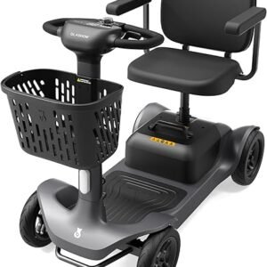 S1 Mobility Scooter for Adults, 4-Wheel Mobility Scooter - 25 Miles Range, 6 mph, Smart Safety Features, Good Legroom, Rotating Swivel Seat, Headlight, Basket, Charger Included