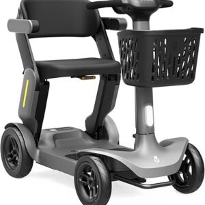 S3 Mobility Scooter for Seniors - Foldable Mobility Scooter for Adults - 25 Miles on 1 Charge, Enhanced Safety, Lightweight for Travel, LED, Basket, 6 MPH Max