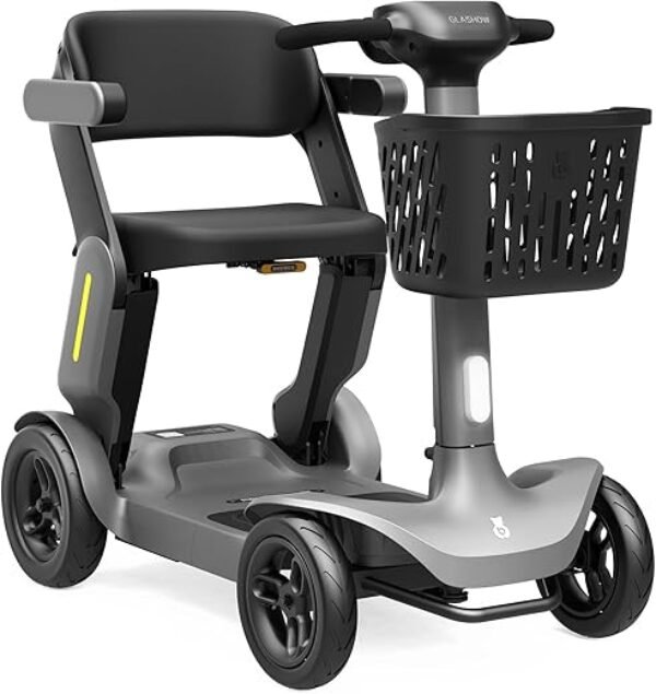 S3 Mobility Scooter for Seniors - Foldable Mobility Scooter for Adults - 25 Miles on 1 Charge, Enhanced Safety, Lightweight for Travel, LED, Basket, 6 MPH Max