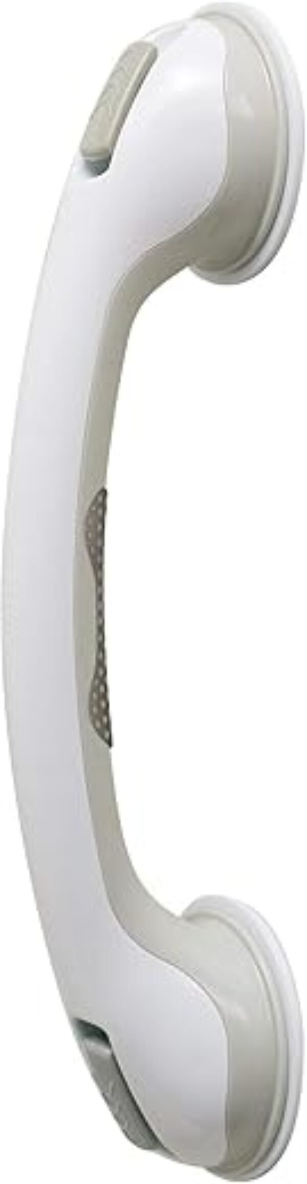 Safe-er-Grip Changing Lifestyles Suction Cup Grab Bars For Bathtubs & Showers; Safety Bathroom Assist Handle, White & Grey, 16 Inches