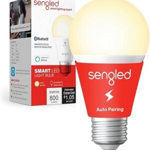 Sengled Alexa Light Bulb, S1 Auto Pairing with Alexa Devices, Warm Smart Light Bulbs, Bluetooth Mesh Smart Home Lighting, E26 60W Equivalent, 800LM, 1-Pack