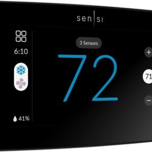 Sensi Touch 2 Smart Thermostat with Touchscreen Color Display, 100 Years of Expertise, Programmable, Wi-Fi, Data Privacy, Easy DIY, Works with Alexa, Energy Star Certified, ST76, C-Wire Required