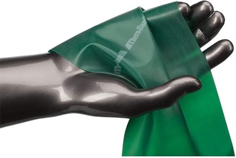 THERABAND Professional Latex Resistance Bands For Rehabilitation, Portable Fitness and Workout, Home Exercise, 5 Foot, Green, Heavy, Level 4, Individual Package