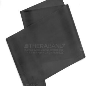 THERABAND Professional Latex Resistance Bands, Individual 6 Ft Elastic Band as Exercise Equipment, Physical Therapy, Pilates, At-Home Workouts, 6 Foot, Black, Special Heavy, Level 6