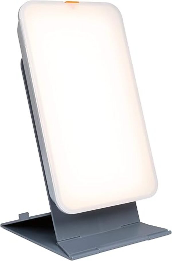 TheraLite Light Therapy Lamp, 10000 LUX Compact Bright Therapy Lamp, LED Bright White Light with Adjustable Height and Brightness Levels for Mood or Winter Blues and Energy Increase, White
