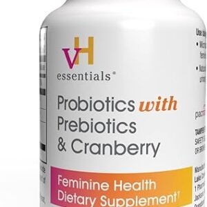vH essentials Probiotics with Prebiotics and Cranberry Feminine Health Supplement - 120 Capsules