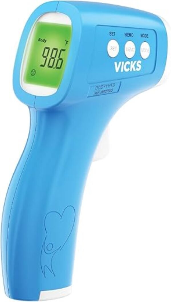 Vicks Non-Contact Infrared Thermometer for Forehead, Food and Bath – Fast, Reliable, and Clinically Proven Accuracy for Adults, Babies, Toddlers and Kids, FSA and HSA Eligible