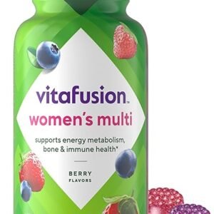 Vitafusion Womens Multivitamin Gummies, Berry Flavored Daily Vitamins for Women with Vitamins A, C, D, E, B-6 and B-12, 150 Count, 75 Day Supply, 150 Count