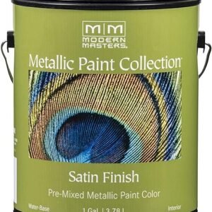 1 gal Modern Masters ME206 Champagne Metallic Paint Collection, Satin Water-Based Decorative Metallic Paint