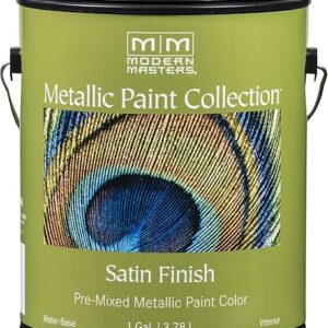 1 gal Modern Masters ME701 Rich Gold Metallic Paint Collection, Satin Water-Based Decorative Metallic Paint