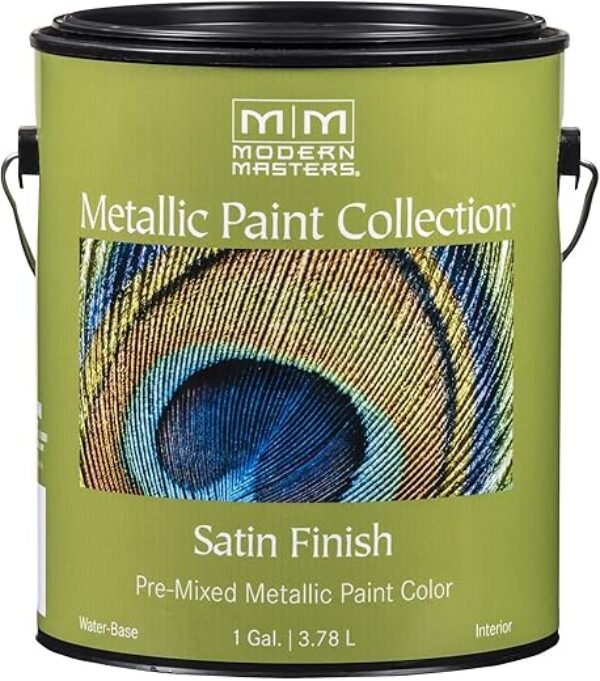 1 gal Modern Masters ME701 Rich Gold Metallic Paint Collection, Satin Water-Based Decorative Metallic Paint