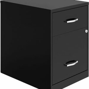 2 Drawer Locking Filing Cabinet | Pre-Assembled Steel Construction | Low-Profile Design is Perfect for Home and Small Office | Letter-Size | Assembled in USA
