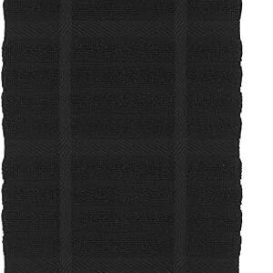 All-Clad Solid Kitchen Towel: Highly Absorbent, Super Soft Long Lasting - 100% Cotton, 17"x30" Tea Towel for Cleaning & Drying Dishes, Pans, Glassware, or Countertops, (1-Pack), Black