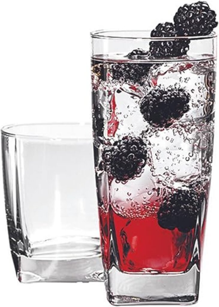 Anchor Hocking Rio Small and Large Drinking Glasses, Set of 16, Clear, 80850L13