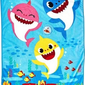 Baby Shark Musical Warm, Plush, Throw Blanket That Plays The Baby Shark Theme Song - Extra Cozy and Comfy for Your Toddler