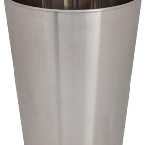 Bath Bliss 5 Liter Small Wastebasket | Round Open Top | Trash Can | Bathroom | Bedroom | Kitchen | Office | Dorm | Disposal Waste Bin | Garbage | Stainless Steel