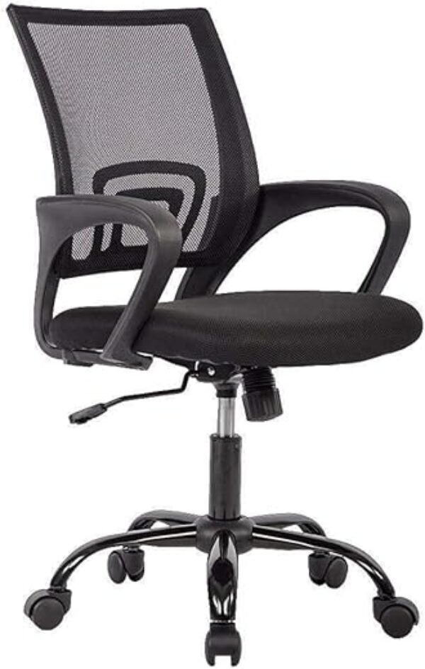 BestOffice Office Chair Ergonomic Cheap Desk Chair Mesh Computer Chair Lumbar Support Modern Executive Adjustable Stool Rolling Swivel Chair for Back Pain (Black)