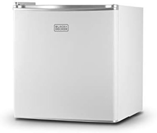 BLACK+DECKER BCRK17W Compact Refrigerator Energy Star Single Door Mini Fridge with Freezer, 1.7 Cubic Ft., White