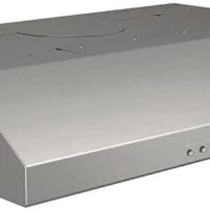 Broan-NuTone BCSQ130SS Three-Speed Glacier Under-Cabinet Range Hood with LED Lights ADA Capable, 1.5 Sones, 375 Max Blower CFM, 30-Inch, Stainless Steel