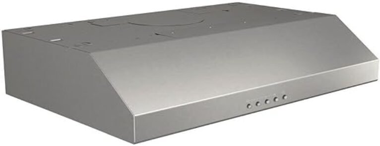 Broan-NuTone BCSQ130SS Three-Speed Glacier Under-Cabinet Range Hood with LED Lights ADA Capable, 1.5 Sones, 375 Max Blower CFM, 30-Inch, Stainless Steel