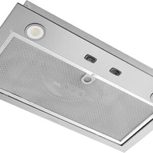 Broan-NuTone PM300SS Custom Power Pack Range Hood Insert with 2-Speed Exhaust Fan and Light, 300 Max Blower CFM, Stainless Steel, 21-Inch Built