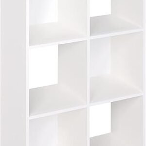 Closetmaid Decorative Home Stackable 6 Cube Cubeicals Organizer Storage Bookcase, with Hardware for Office, Home and Closet, White