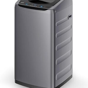 Comfee Portable Washing Machine, 0.9 cu.ft Compact Washer With LED Display, 5 Wash Cycles, 2 Built-in Rollers, Space Saving Full-Automatic Washer
