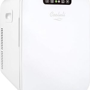 Cooluli 20 Liter Mini Fridge with Temperature Control - White Thermoelectric Cooler and Warmer for Bedroom, Office, Car, Dorm