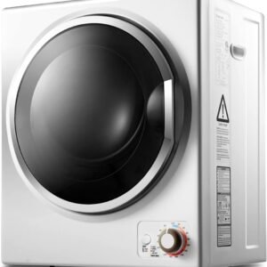 COSTWAY 1.5 cu. ft Electric Tumble Dryer, Portable Dryer w/ 4 Automatic Drying Modes, Compact Clothes Dryer w/ Stainless Steel Tub & Easy Control Panel, Apply for Apartments, Dorm, RVs, Sliver