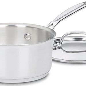 Cuisinart 1.5 Quart Saucepan w/Cover, Chef's Classic Stainless Steel Cookware Collection, 719-16