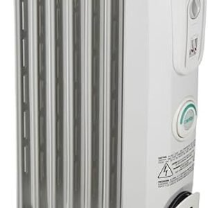 De'Longhi Oil filled Radiator Heater, 1500W Electric Space Heater for indoor use, portable room heater, Energy Saving, full room like office and bedroom with safety features, EW7707CM