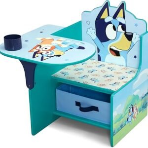 Delta Children Bluey Chair Desk with Storage Bin - Greenguard Gold Certified, Blue