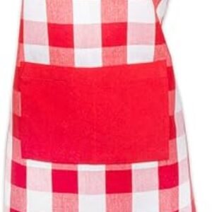 DII Unisex Buffalo Check Kitchen Collection, Classic Farmhouse Chef Apron, One Size